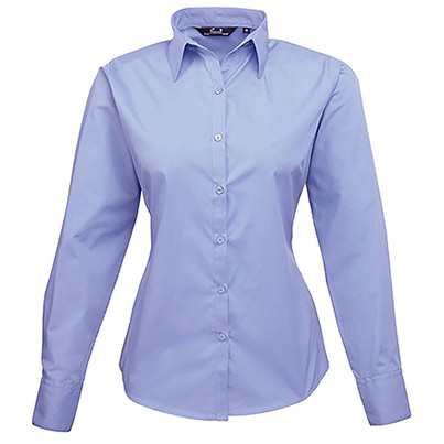 PR300 Ladies Long-Sleeved Blouse Mid Blue