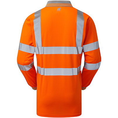 PULSAR PROTECT PR470 Men’s Orange Long-Sleeve Hi-Vis Polo Shirt