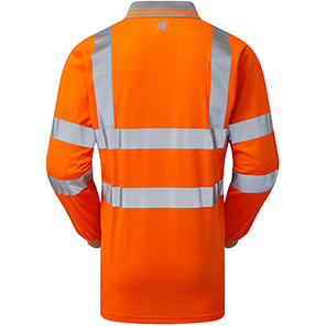 PULSAR PROTECT PR470 Men’s Orange Long-Sleeve Hi-Vis Polo Shirt