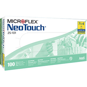 Ansell MICROFLEX NeoTouch 25-101 Neoprene Disposable Gloves (Box of 100)
