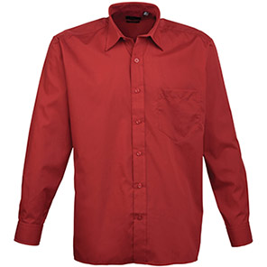 Premier PR200 Burgundy Poplin Shirt 23in