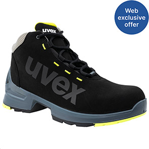 uvex 1 Black/Lime S2 Safety Boots 15 (51)