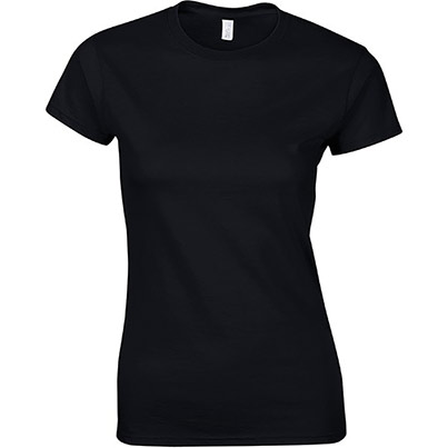 Gildan Softstyle GD072 Women’s Black T-Shirt