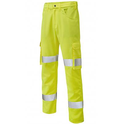 Leo Yelland CT03-Y Lightweight Hi-Vis Cargo Trouser Yellow Primary Base Colour Yellow Secondary Base Colour N/A