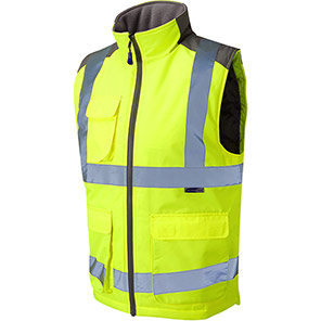Leo Torrington BW01 Hi-Vis Bodywarmer Yellow Primary Base Colour Yellow Secondary Base Colour N/A