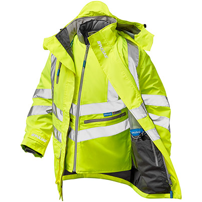 PULSAR PROTECT P487 Men’s Yellow 7-in-1 Waterproof Hi-Vis Coat
