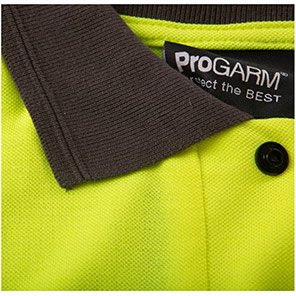 ProGARM 5286 Men’s Yellow Long-Sleeve Hi-Vis Arc-Flash Polo Shirt