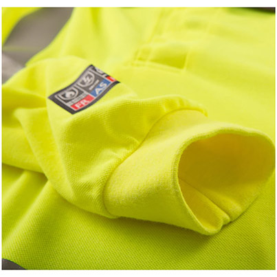 ProGARM 5286 Men’s Yellow Long-Sleeve Hi-Vis Arc-Flash Polo Shirt