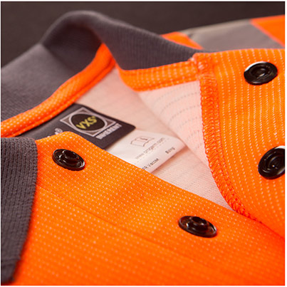 ProGARM 5290 Men’s Orange Long-Sleeve Hi-Vis Arc-Flash Polo Shirt