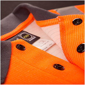 ProGARM 5290 Men’s Orange Long-Sleeve Hi-Vis Arc-Flash Polo Shirt
