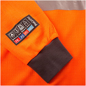 ProGARM 5290 Men’s Orange Long-Sleeve Hi-Vis Arc-Flash Polo Shirt