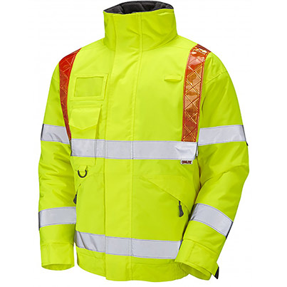 J03-Y Leo EcoViz 4K Superior Baffle Lined Bomber Jacket Yellow