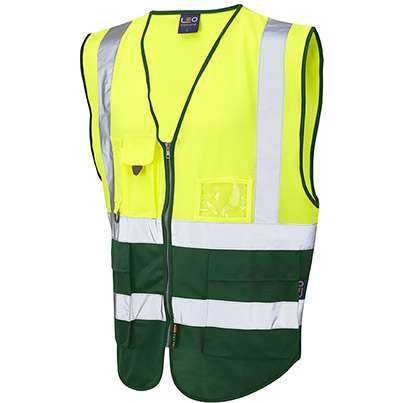 W11-Y/BT Superior Hi-Vis Waistcoat Yellow/Green Large