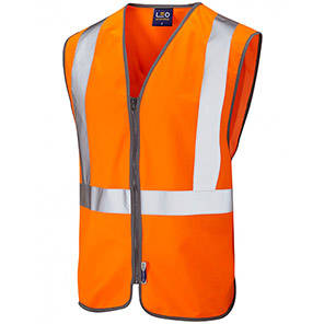 Leo EcoViz Eggesford Orange Zip-Up Hi-Vis Vest 4XL
