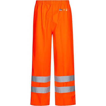 Lyngsøe Rainwear FR-LR52 Men’s Orange Hi-Vis Flame-Retardant Overtrousers