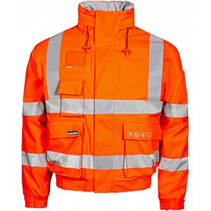 Lynsgøe FR-LR3567 Orange Waterproof Multihazard Hi-Vis Bomber Jacket XS