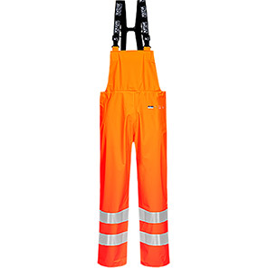 Lyngsøe Rainwear FR-LR59 Orange Hi-Vis Flame-Retardant Bib and Brace Overalls XL