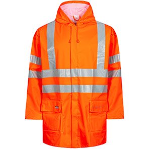 Lyngsøe Rainwear FR-LR55 Orange Hi-Vis Flame-Retardant Jacket 5XL