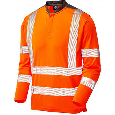 Leo Watermouth Orange Long-Sleeve Hi-Vis T-Shirt