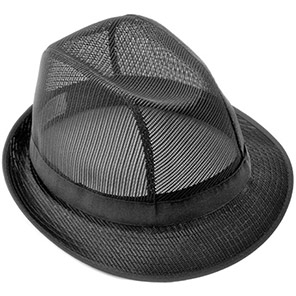 Lion Haircare 18000 Black Mesh Trilby Hat L