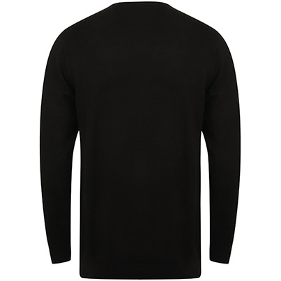 Henbury HB725 Black Crew-Neck Jumper