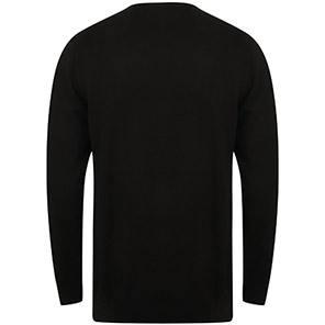 Henbury HB725 Black Crew-Neck Jumper
