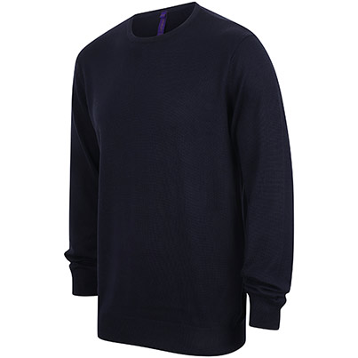 Henbury HB725 Navy Crew-Neck Jumper