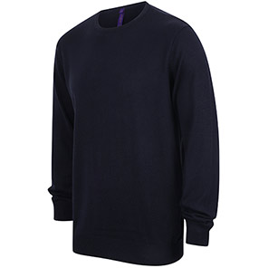 Henbury HB725 Navy Crew-Neck Jumper