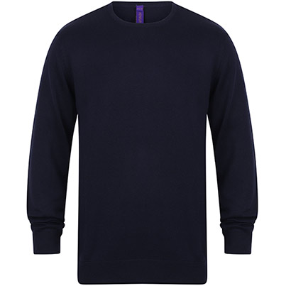 Henbury HB725 Navy Crew-Neck Jumper