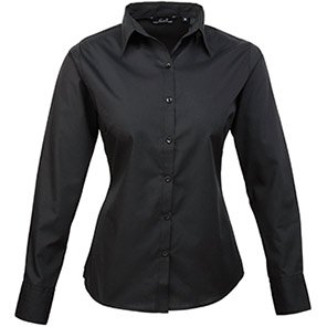 Premier PR300 Women’s Black Poplin Blouse 20