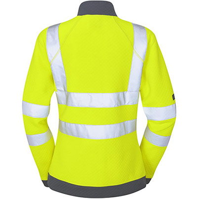 Leo EcoViz Elberry Women’s Yellow Hi-Vis Quarter-Zip Sweatshirt