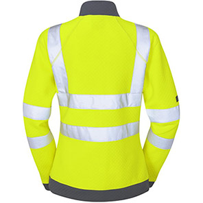 Leo EcoViz Elberry Women’s Yellow Hi-Vis Quarter-Zip Sweatshirt
