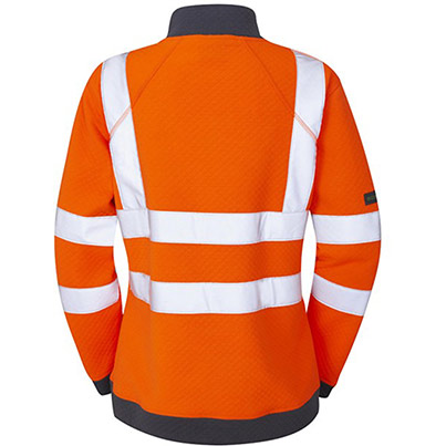 Leo EcoViz Elberry Women’s Orange Hi-Vis Quarter-Zip Sweatshirt