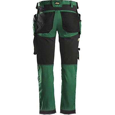 Snickers AllroundWork 6241 Men’s Green/Black Trousers with Holster Pockets