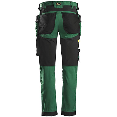 Snickers AllroundWork 6241 Men’s Green/Black Trousers with Holster Pockets