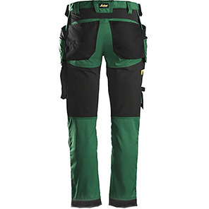 Snickers AllroundWork 6241 Men’s Green/Black Trousers with Holster Pockets