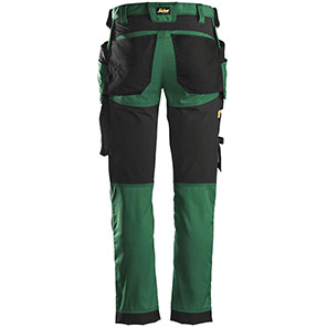 Snickers AllroundWork 6241 Men’s Green/Black Trousers with Holster Pockets