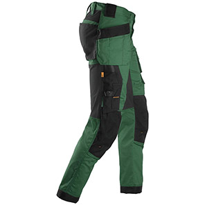 Snickers AllroundWork 6241 Men’s Green/Black Trousers with Holster Pockets