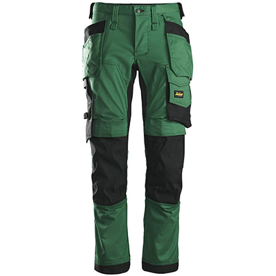 Snickers AllroundWork 6241 Men’s Green/Black Trousers with Holster Pockets