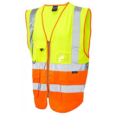 Superior Hi-Vis Waistcoat W11 Primary Base Colour Hi-vis yellow  Secondary Base Colour Hi-vis orange