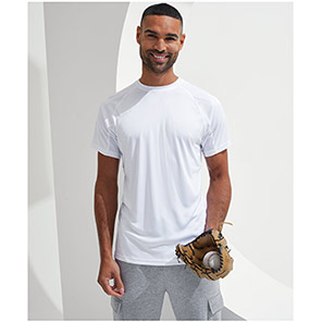 TriDri TR011 Men’s White Panelled Tech T-Shirt