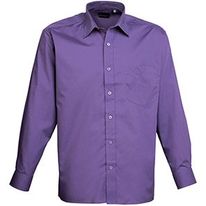 Premier Workwear Poplin Purple Shirt 23