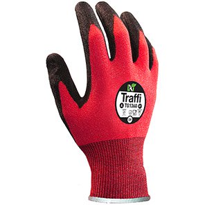 Traffi TG1360 LXT Black/Red PU-Coated Work Gloves 5