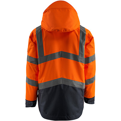 MASCOT SAFE SUPREME Harlow Men’s Orange/Navy Hi-Vis Shell Jacket