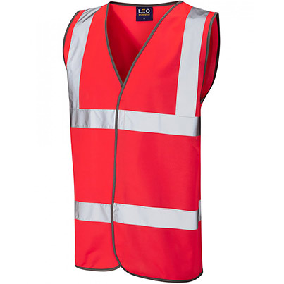 Leo Tarka Men’s Red Hi-Vis Vest