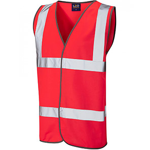 Leo Tarka Men’s Red Hi-Vis Vest 6XL