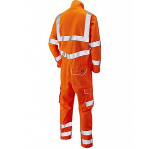 Leo Workwear Molland Orange Hi-Vis Overalls