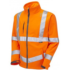 Leo EcoViz Buckland Orange Hi-Vis Softshell Jacket 2XL