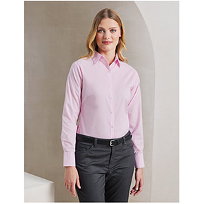 Premier PR300 Women’s Pink Poplin Blouse
