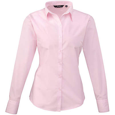 Premier PR300 Women’s Pink Poplin Blouse